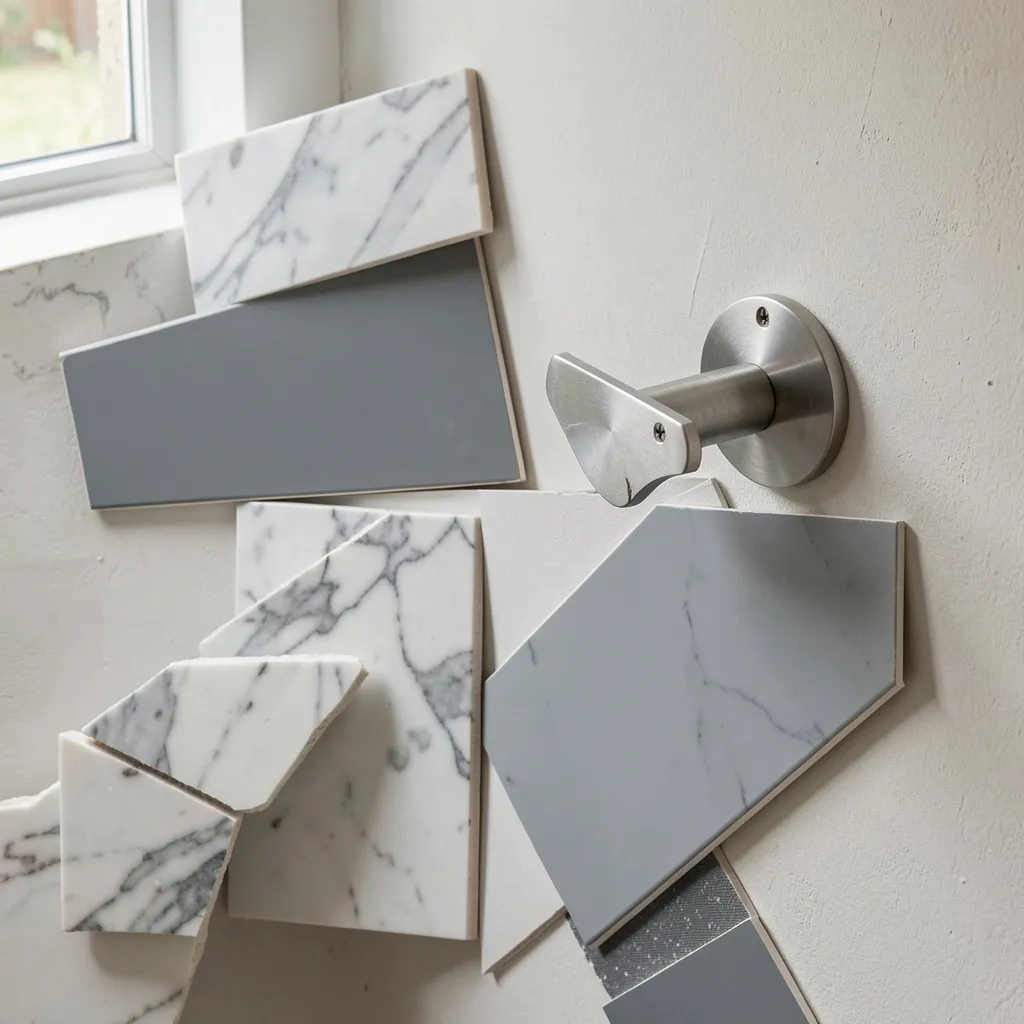 Textile and fabric samples for interior design